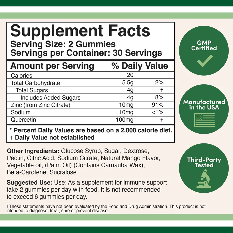 Quercetin + Zinc Gummies - Image 2
